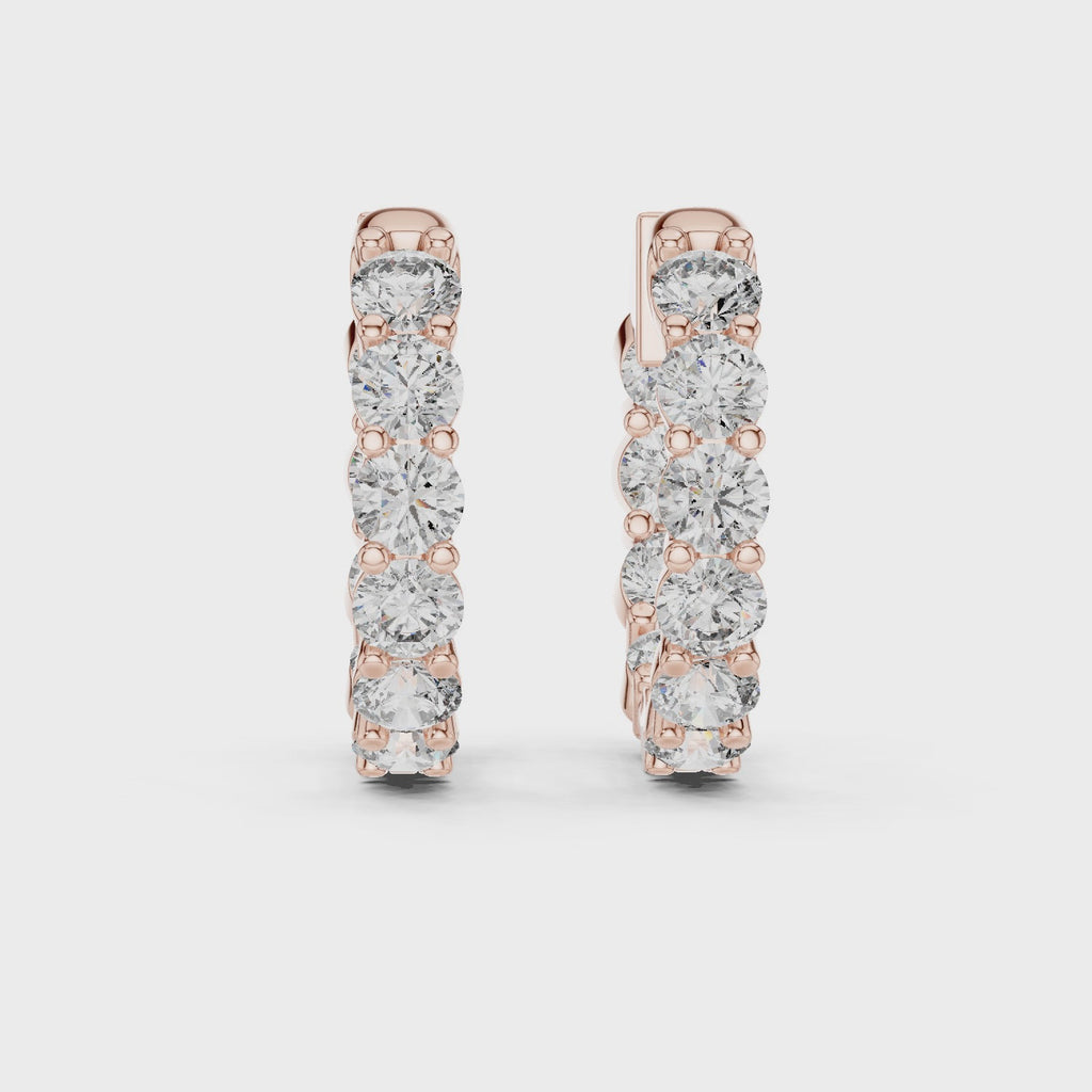 Diamond Hoop Earrings