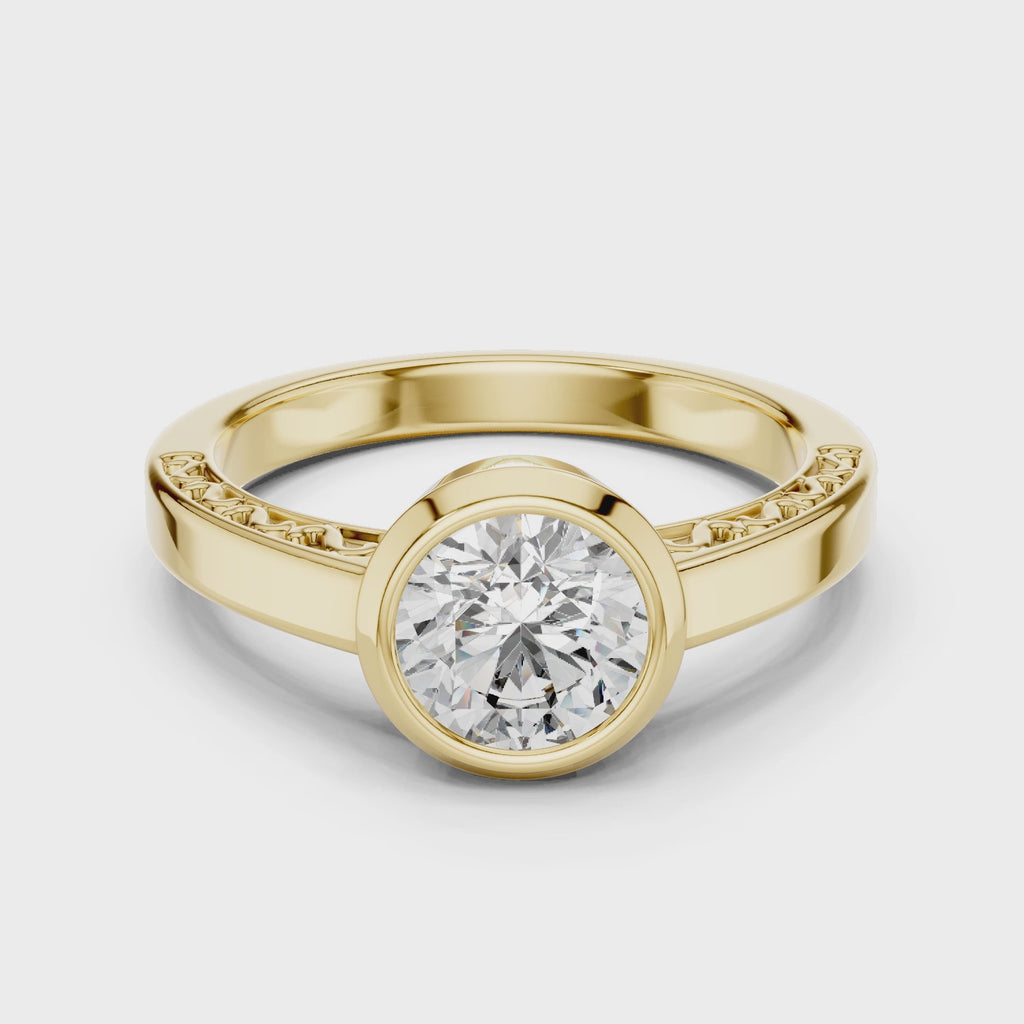 Classic Bezel Solitaire Diamond Ring