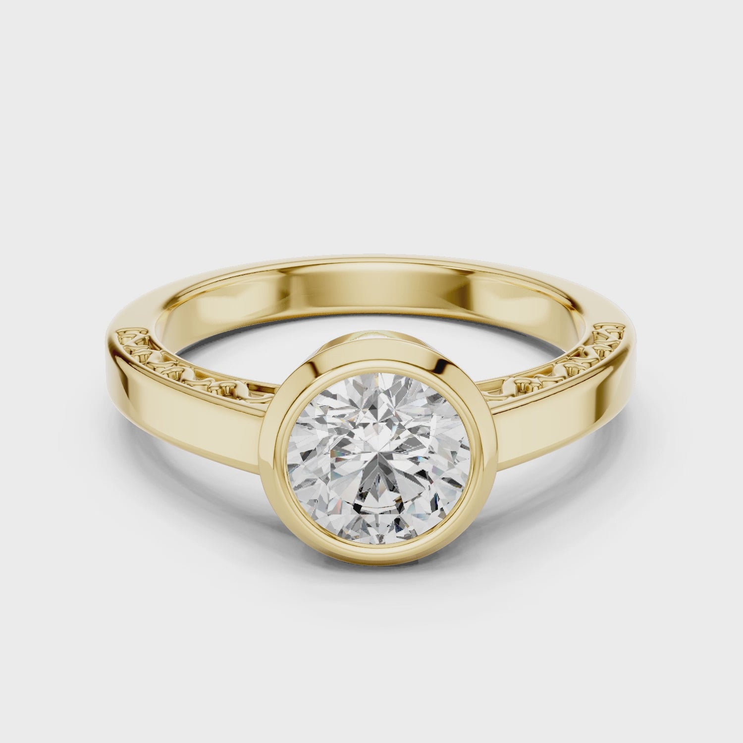 Classic Bezel Solitaire Diamond Ring