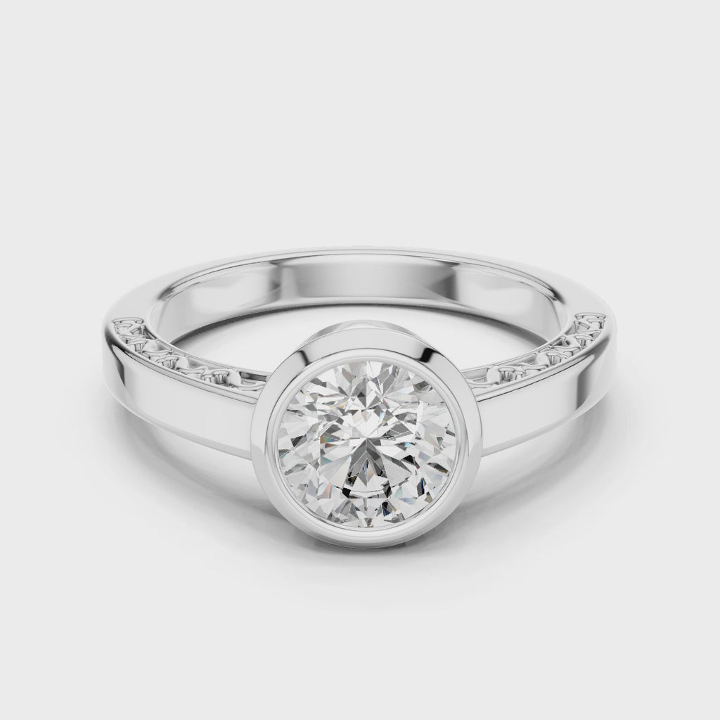 Classic Bezel Solitaire Diamond Ring
