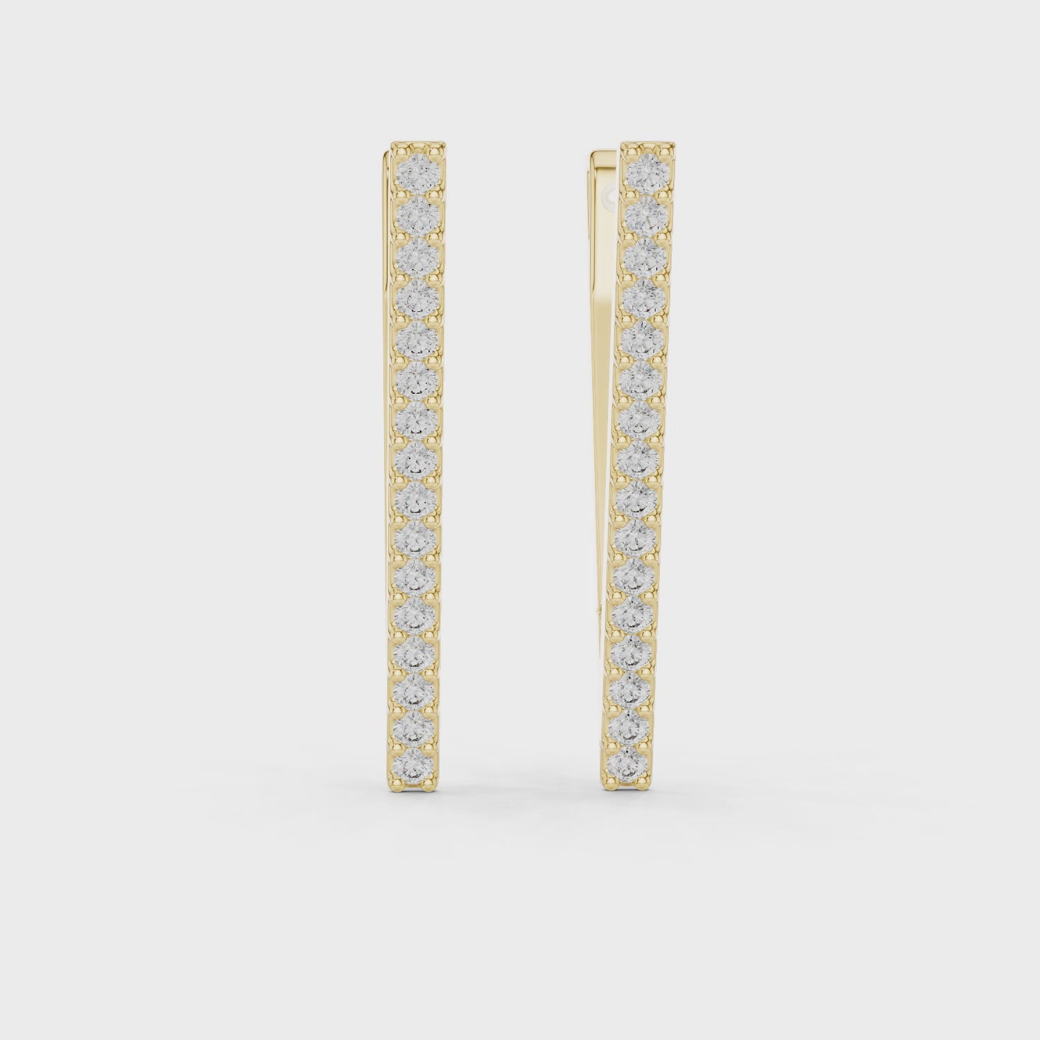 Triangle Drop Diamond Earrings