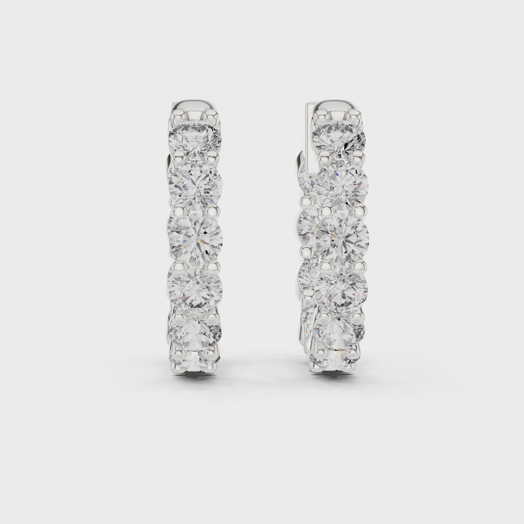 Diamond Hoop Earrings