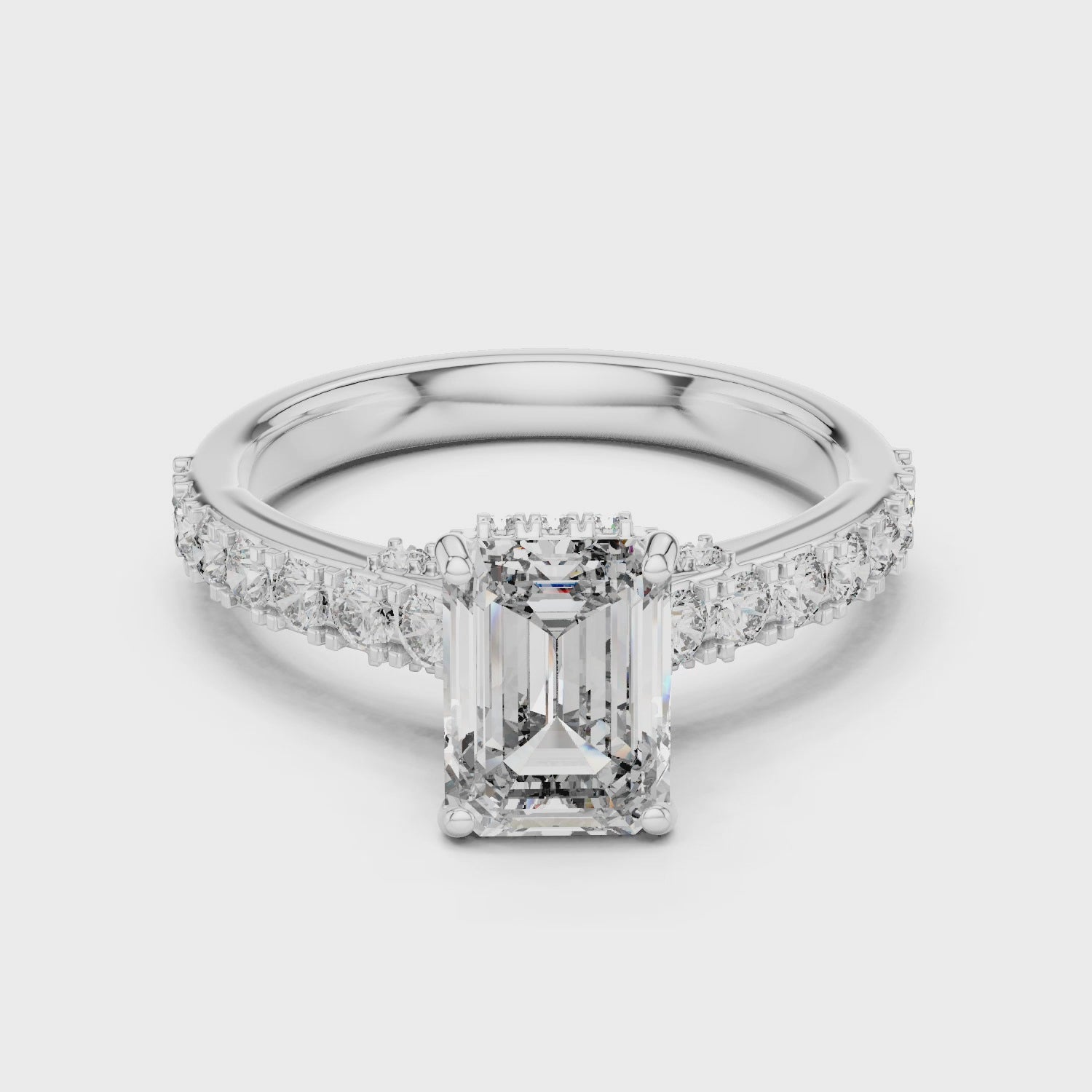 Emerald Cut Lab Grown Diamond Ring