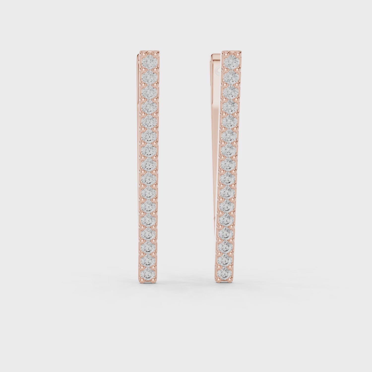 Triangle Drop Diamond Earrings