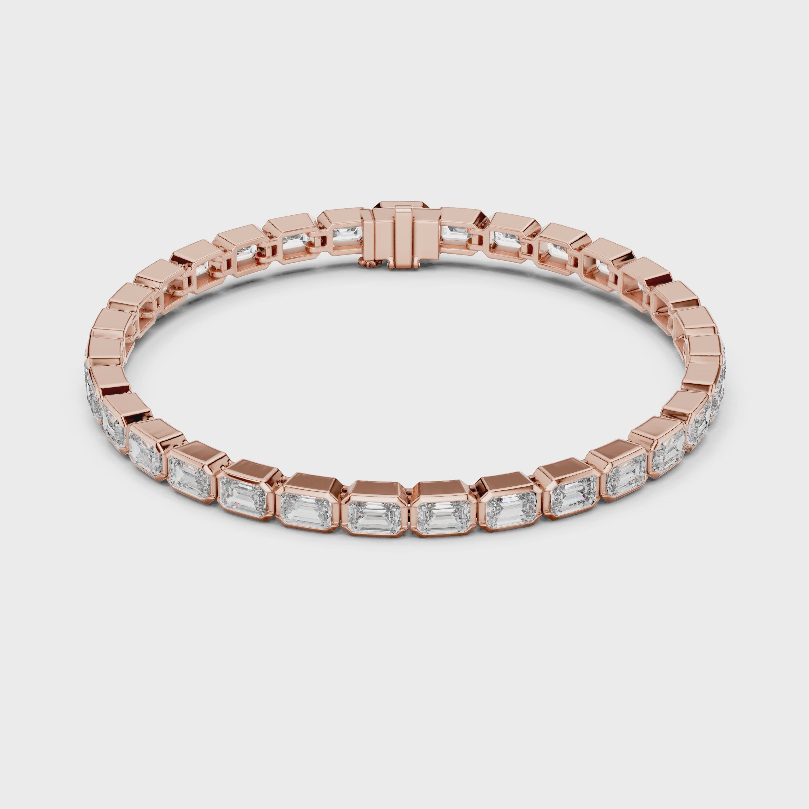 Emerald Bezel Line Bracelet