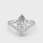 Pear Diamond Split Shank Ring