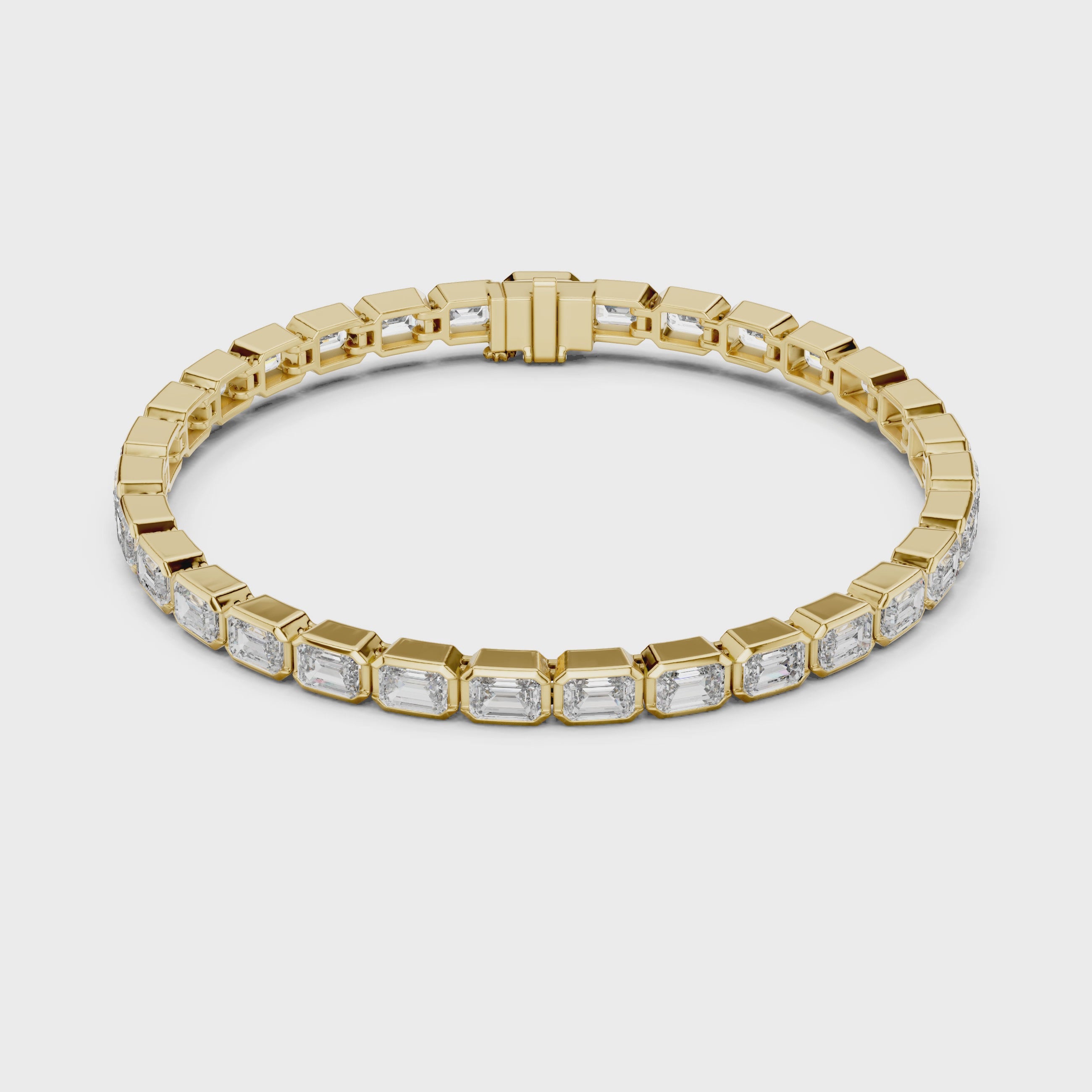 Emerald Bezel Line Bracelet