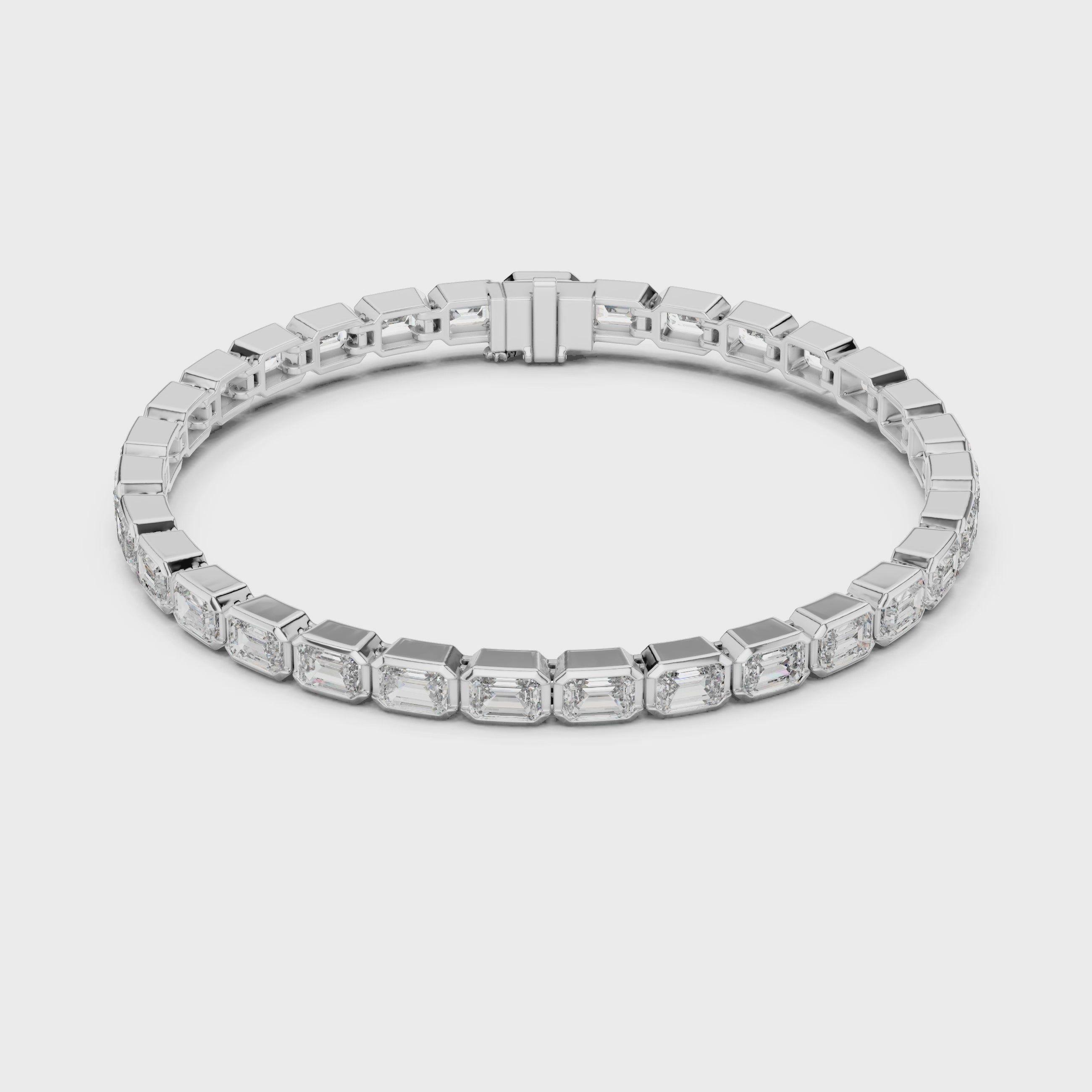 Emerald Bezel Line Bracelet