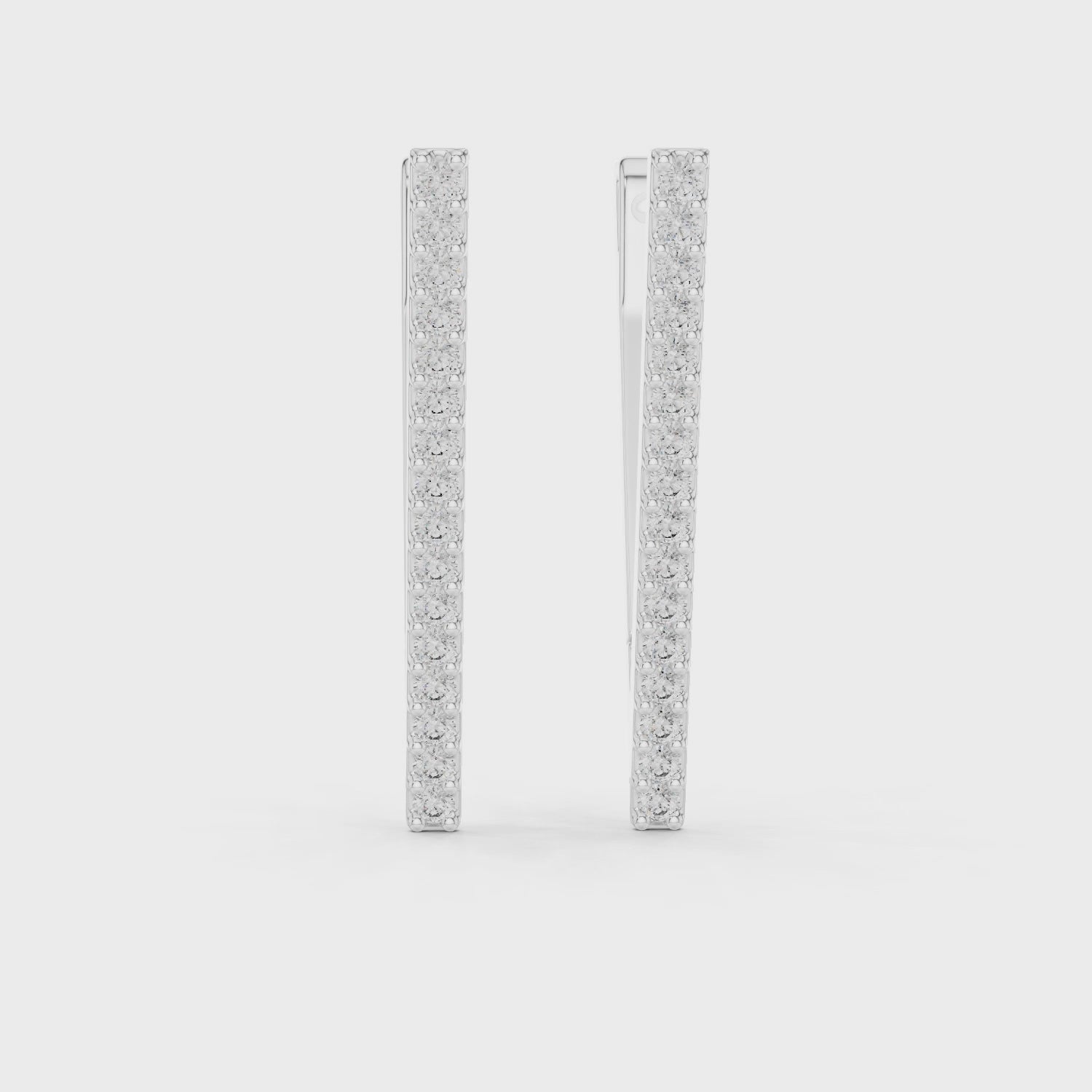 Triangle Drop Diamond Earrings