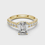 Emerald Cut Lab Grown Diamond Ring